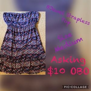 BJewel Strapless Top